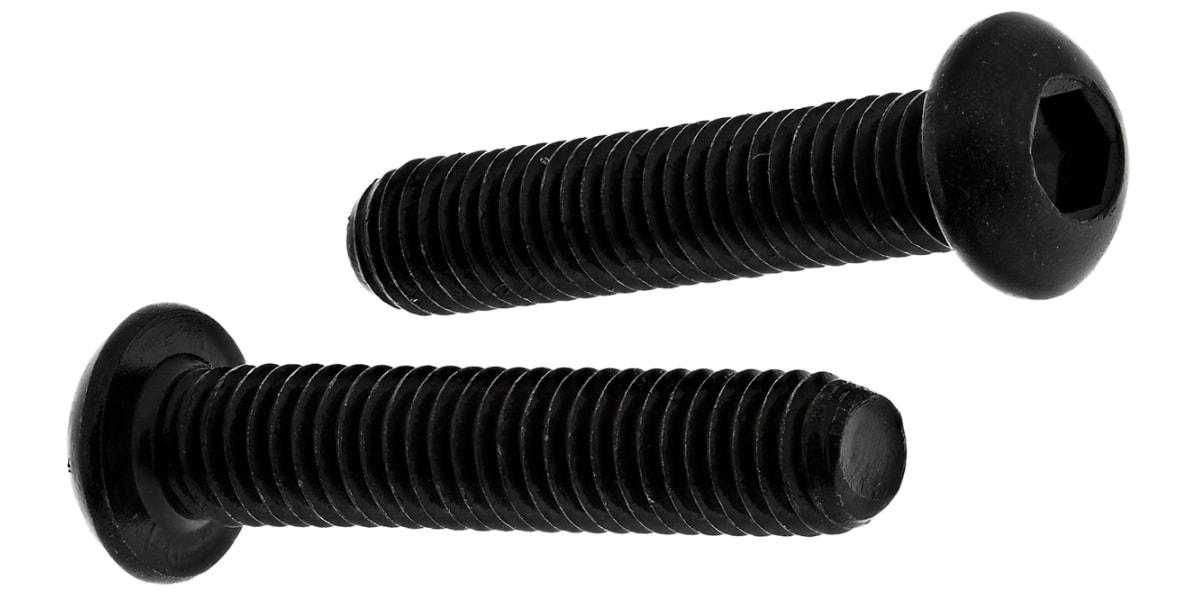 Product image for Blk steel skt button head screw,M6x30mm