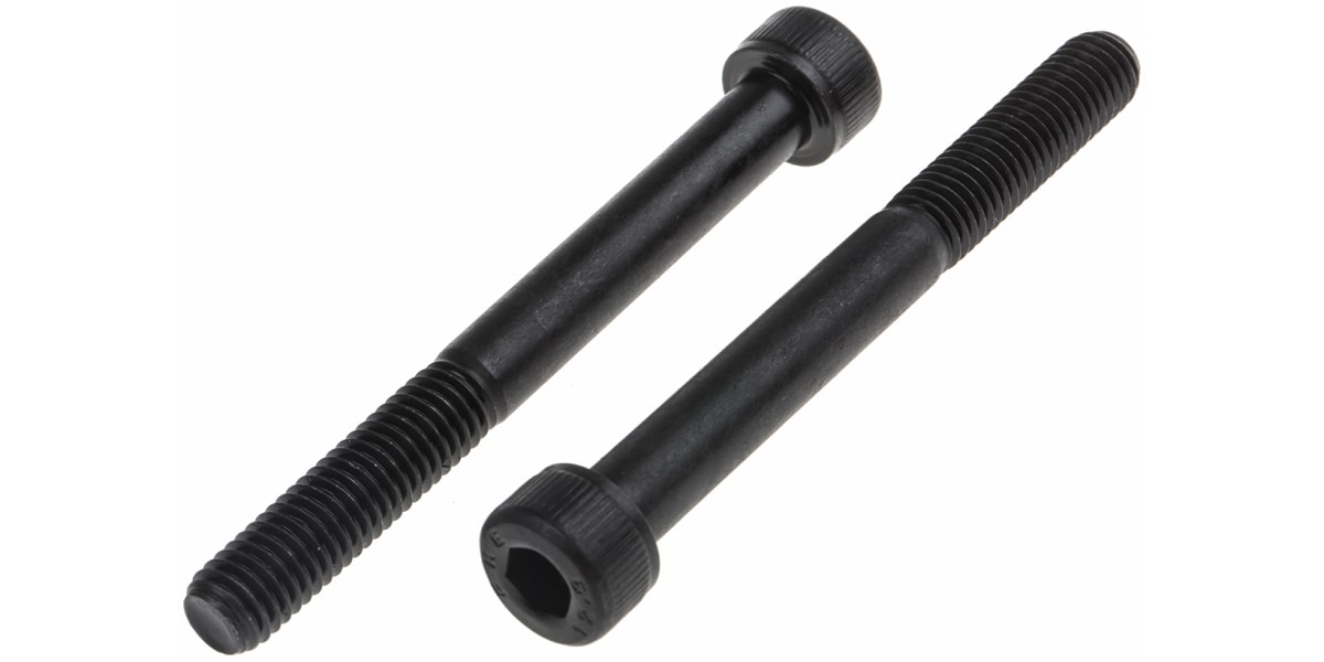 Product image for Blk steel hex skt cap head screw,M8x75mm