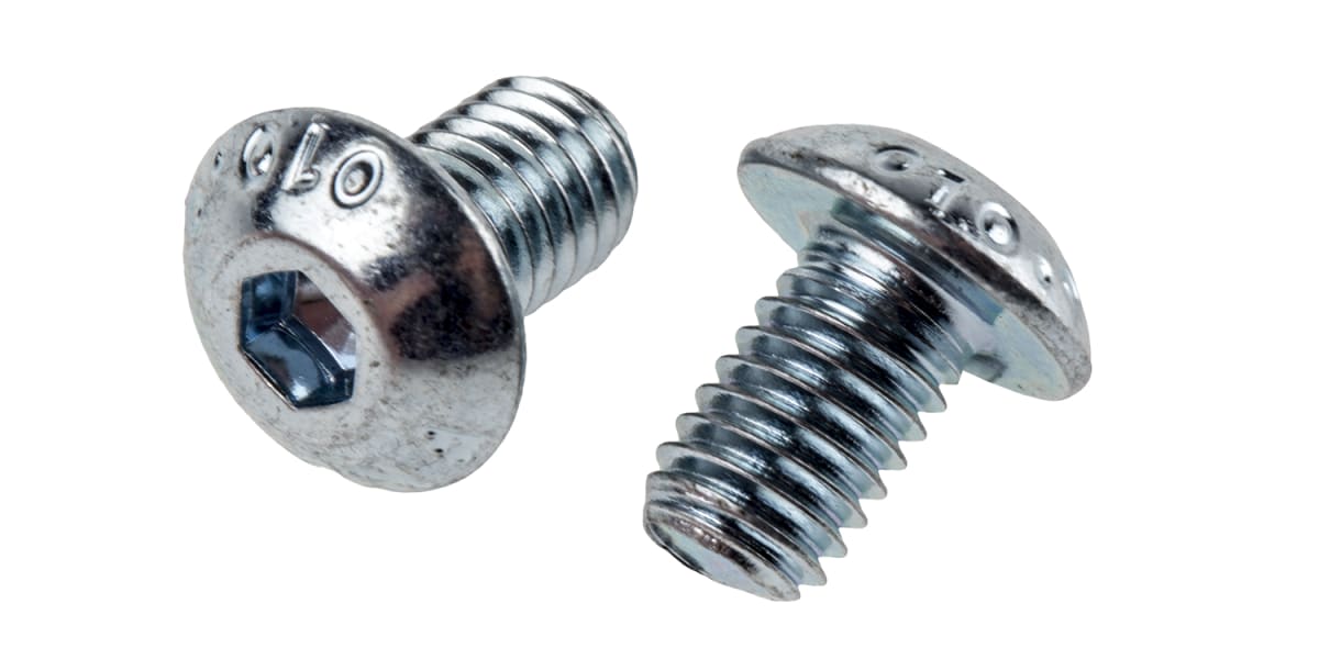 Product image for BZP socket button head screw, M5x8