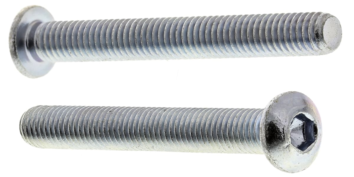 Product image for BZP socket button head screw, M6x50