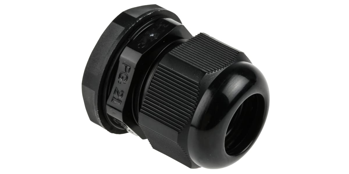 Product image for RS PRO PG 21 Cable Gland With Locknut, Nylon, IP68