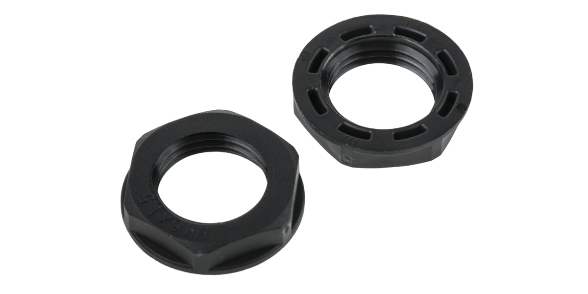 Product image for M16 x 1.5 Black locknut IP68