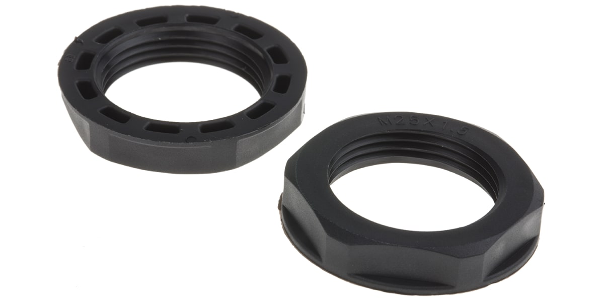 Product image for M25 x 1.5 Black locknut IP68