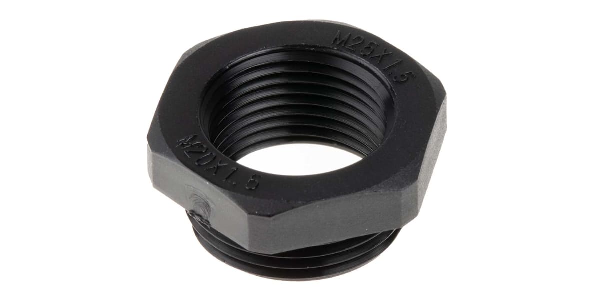 Product image for Reducer Gland  M25x1.5 to M20x1.5 Black