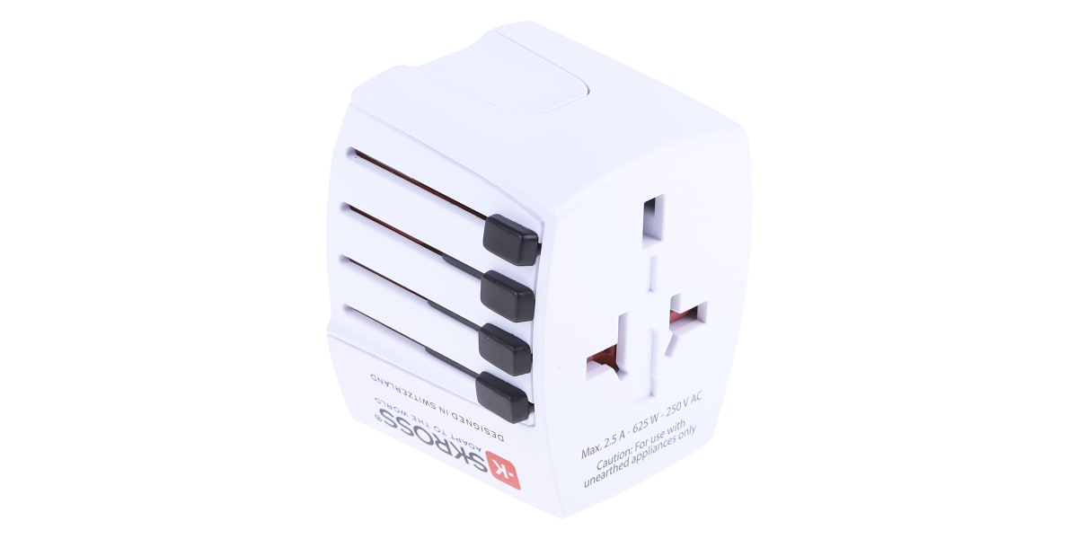 Product image for UNIVERSAL TRAVEL ADAPTOR + USB CHARGER