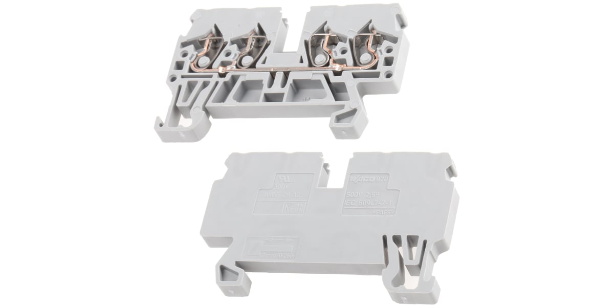 Product image for Terminal 4 conductor block 2.5mm grey-NO