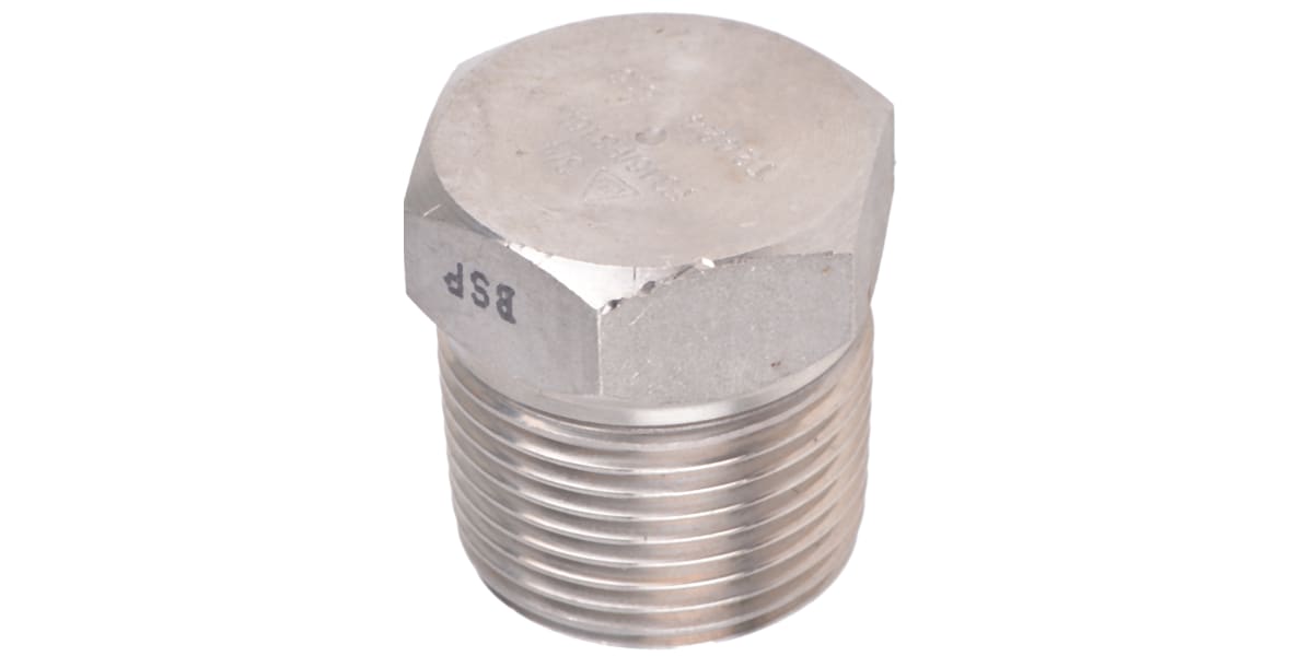 Product image for 3/4in F/Steel 316 Hex Plug Male Joint