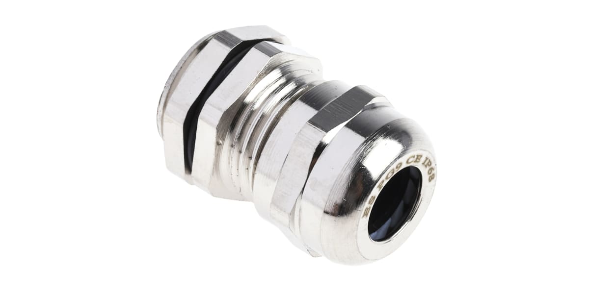 Product image for PG9 Brass Cable gland + locknut,4-8mm