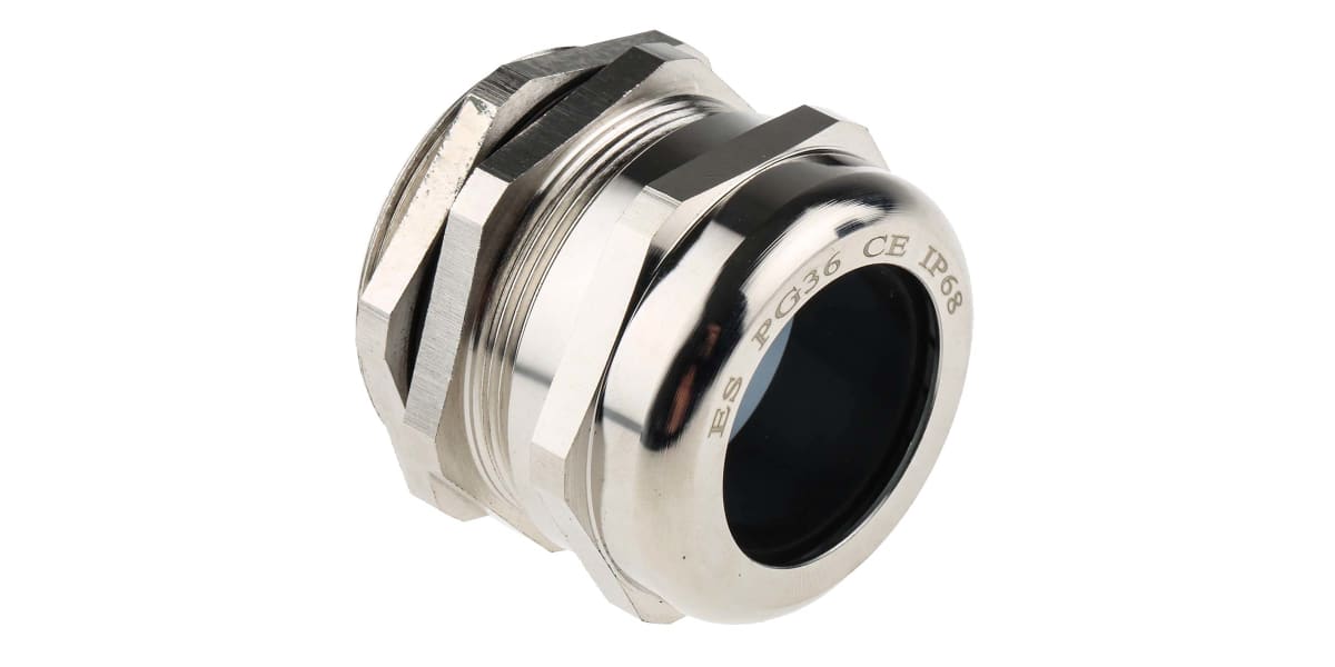 Product image for PG36 Brass Cable gland + locknut,22-32mm