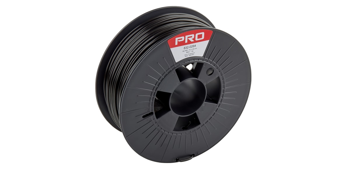 Product image for RS Black PLA 2.85mm Filament 1kg