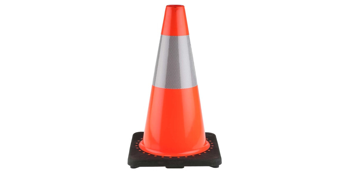 Product image for Rubber Base Traffic Cone, 45cm