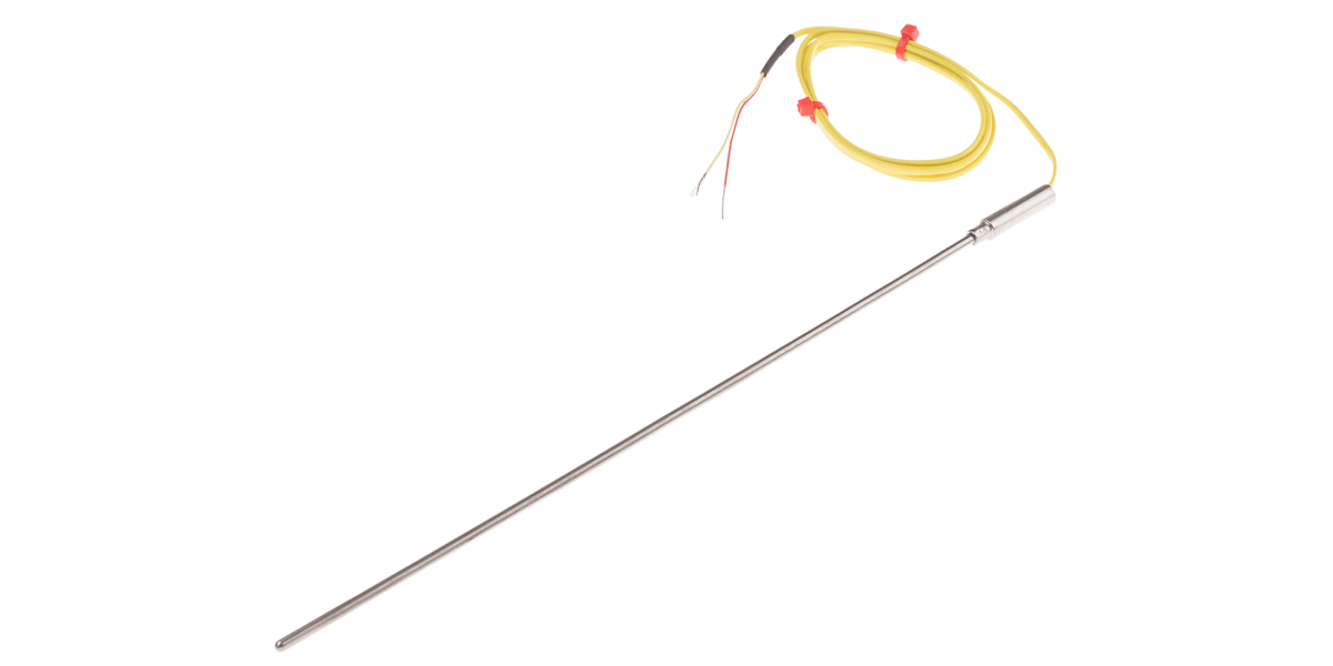 Product image for Type K Thermocouple, S/S, 3x250mm + ANSI