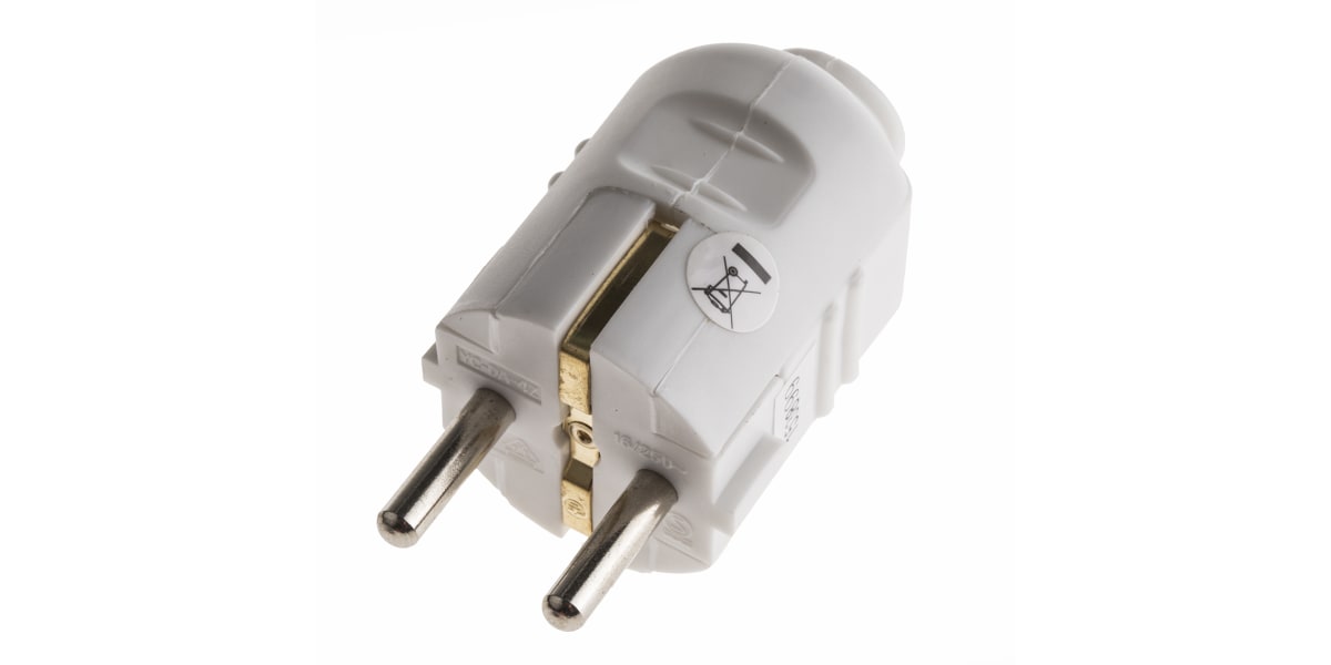 Product image for RS PRO German Mains Plug Type F - German Schuko, 16A, 250 V