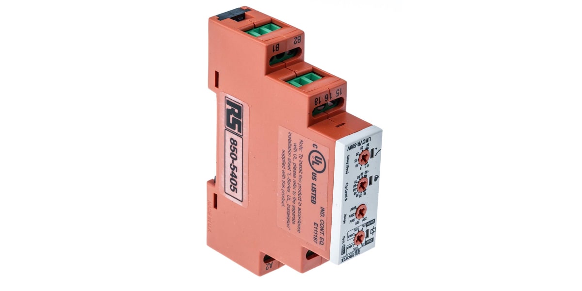 Product image for Broyce Control Voltage Monitoring Relay With SPDT Contacts, Overvoltage, Undervoltage