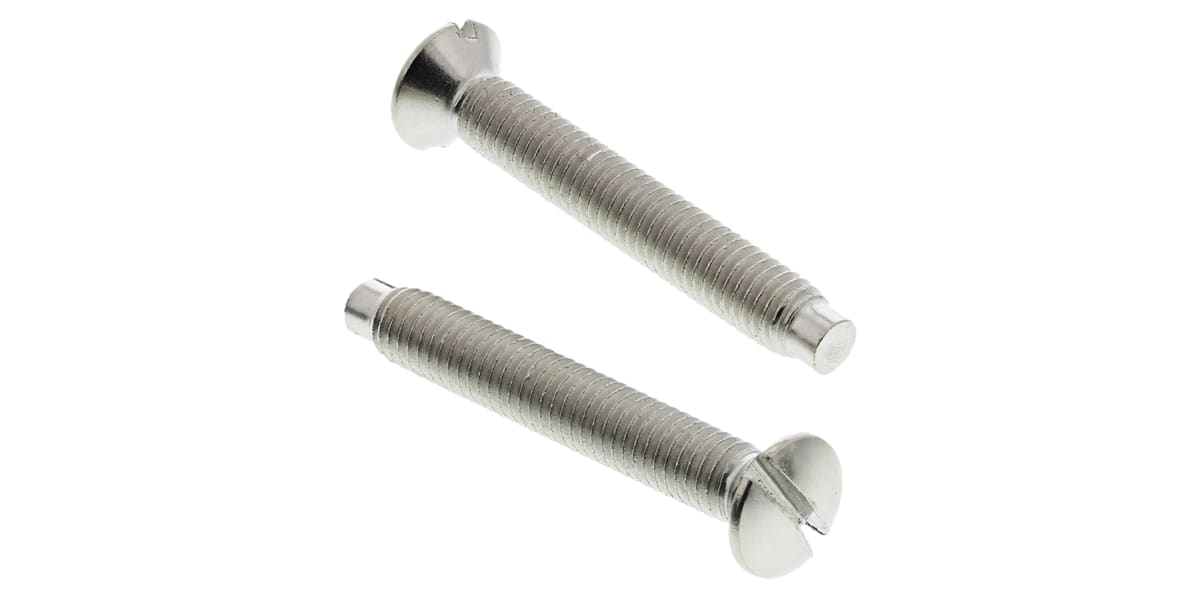 Product image for M3.5x25 NP Slot Csk Steel Machine Screw
