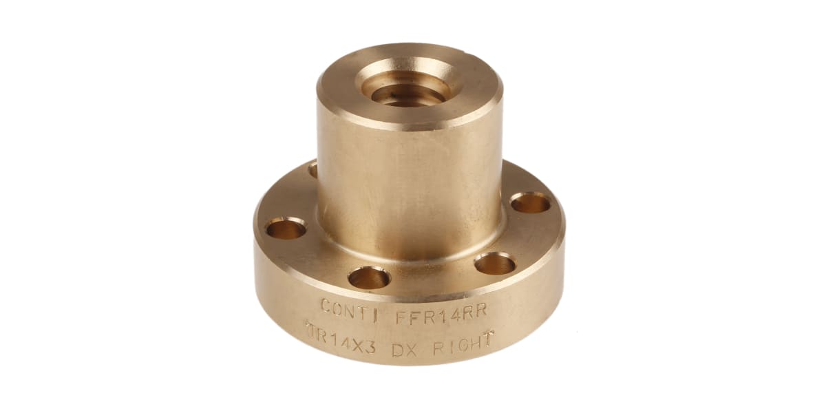 Product image for Flanged Bronze Nut for 14 X 3 Lead Screw