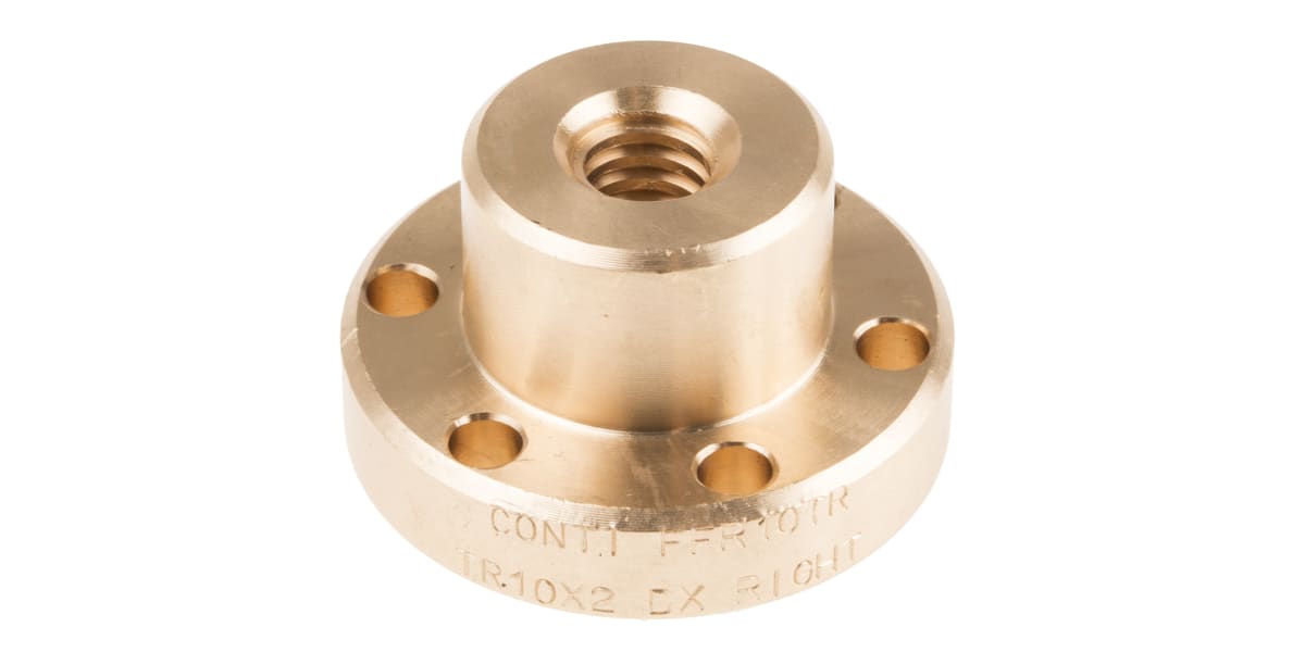 Product image for Flanged Bronze Nut for 10 X 2 Lead Screw