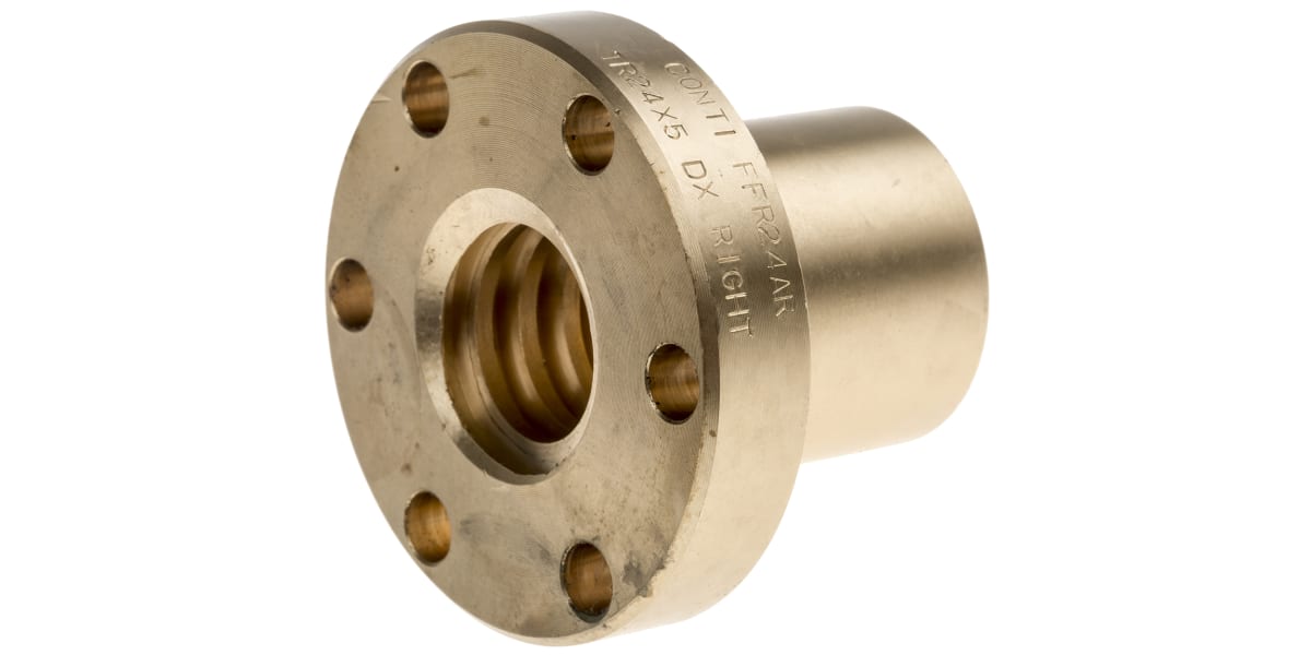 Product image for Flanged Bronze Nut for 24 X 5 Lead Screw