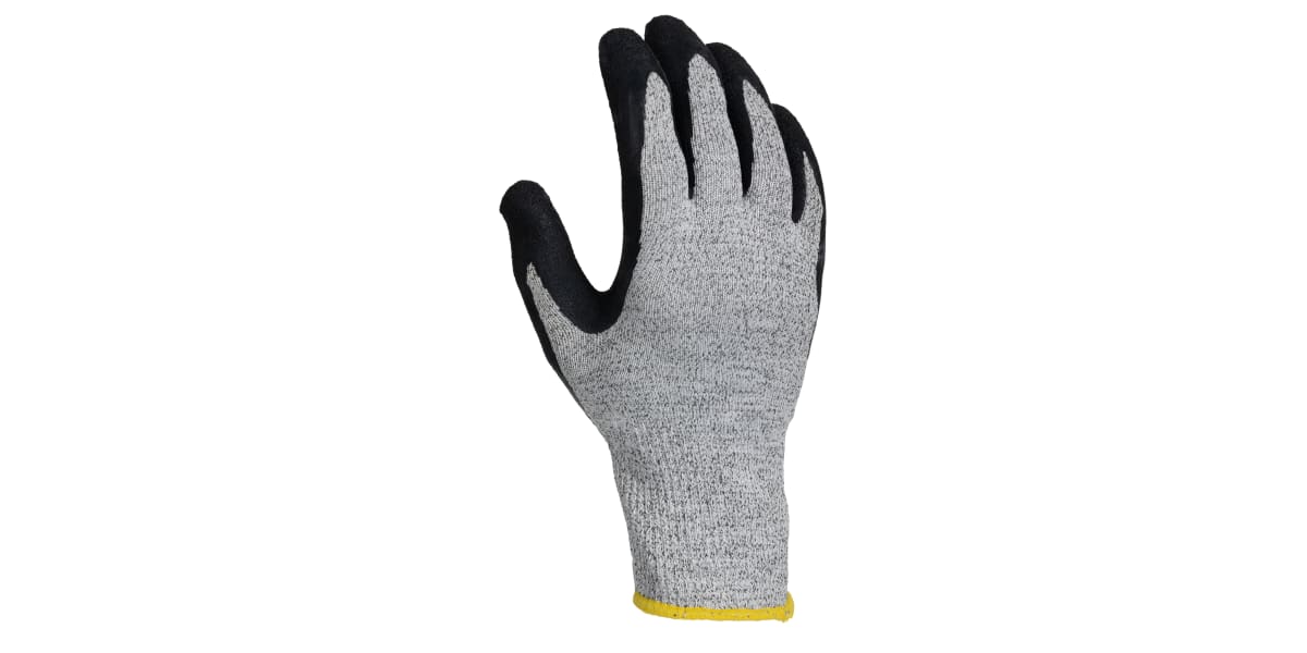 Product image for Black/grey cut 5 latex coated glove 10