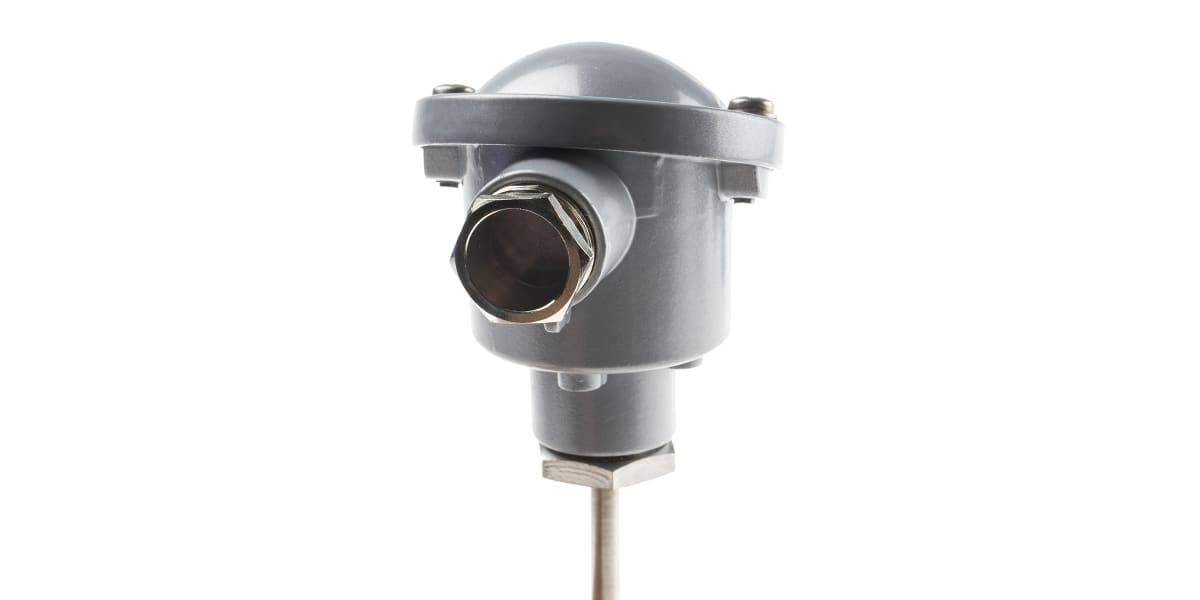 Product image for Pt100 Thermometer DIN B Head 6mm x 100mm