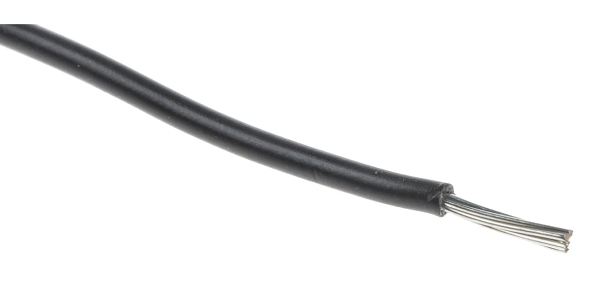 Product image for UL11028 Hook-up wire 24AWG Black 100m