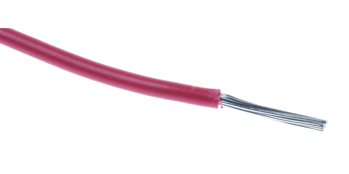 Product image for UL1015 Hook-up wire 26AWG Red 100m