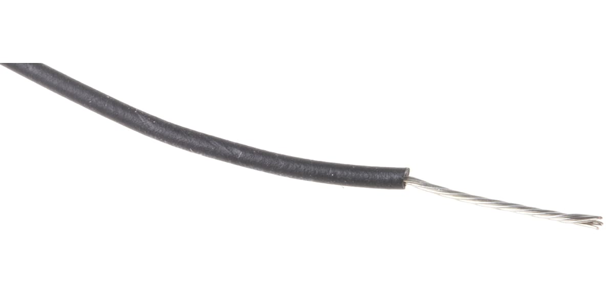 Product image for UL3266 Hook-up wire 24AWG Black 100m