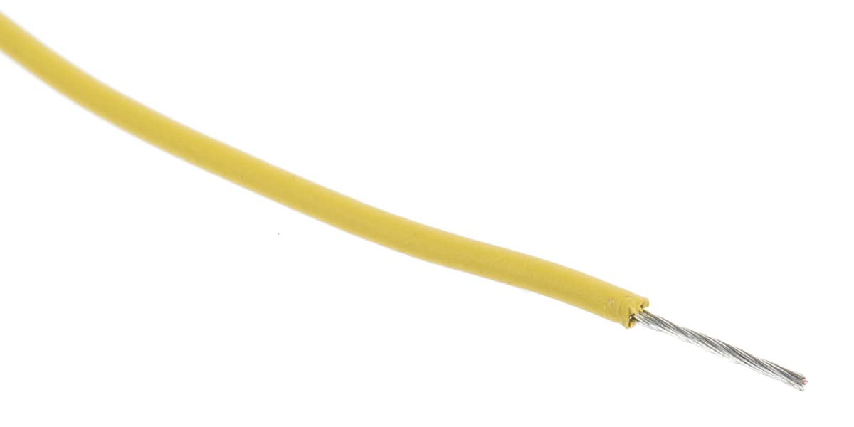 Product image for UL3266 Hook-up wire 24AWG Yellow 100m