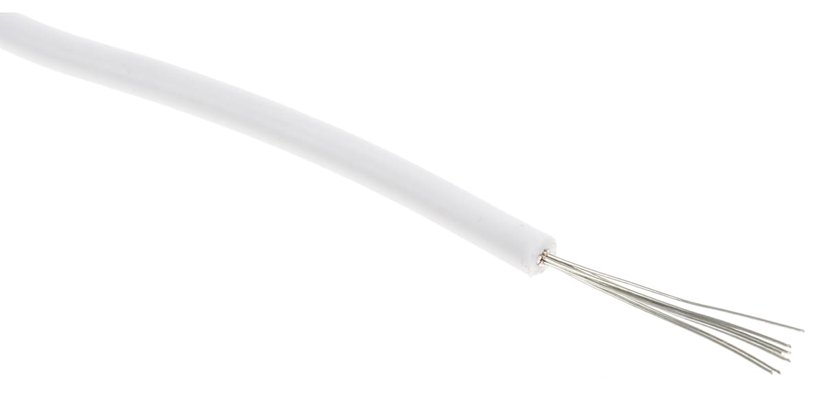 Product image for UL3239 Hook-up wire 24AWG White 100m