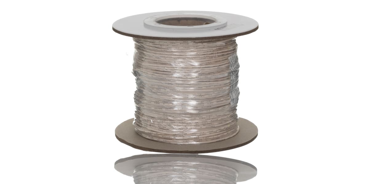 Product image for UL1430 Hook-up wire 22AWG White 100m