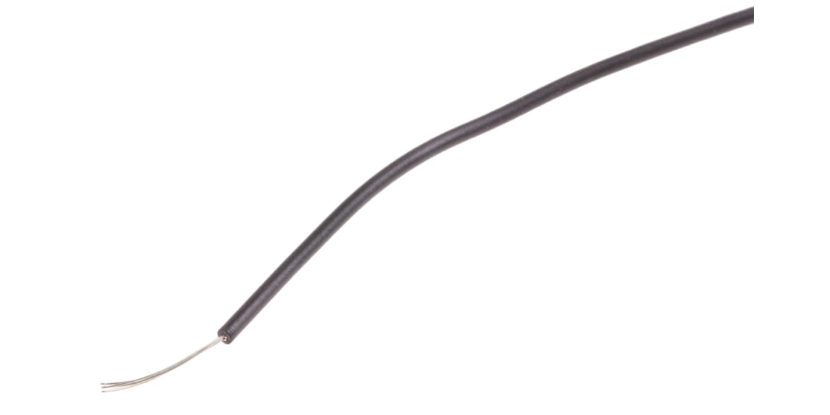 Product image for UL1007 Hook-Up wire 26AWG Black 100m