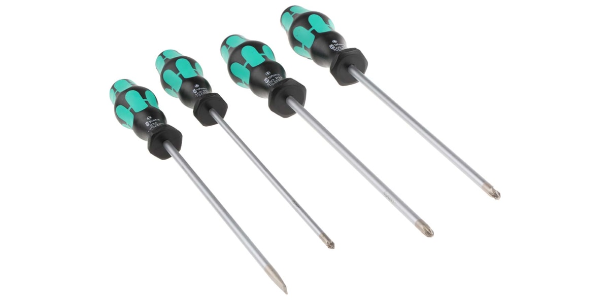 Product image for SCREWDRIVER LONG 200mm SET SL/PH/PZ  4PC
