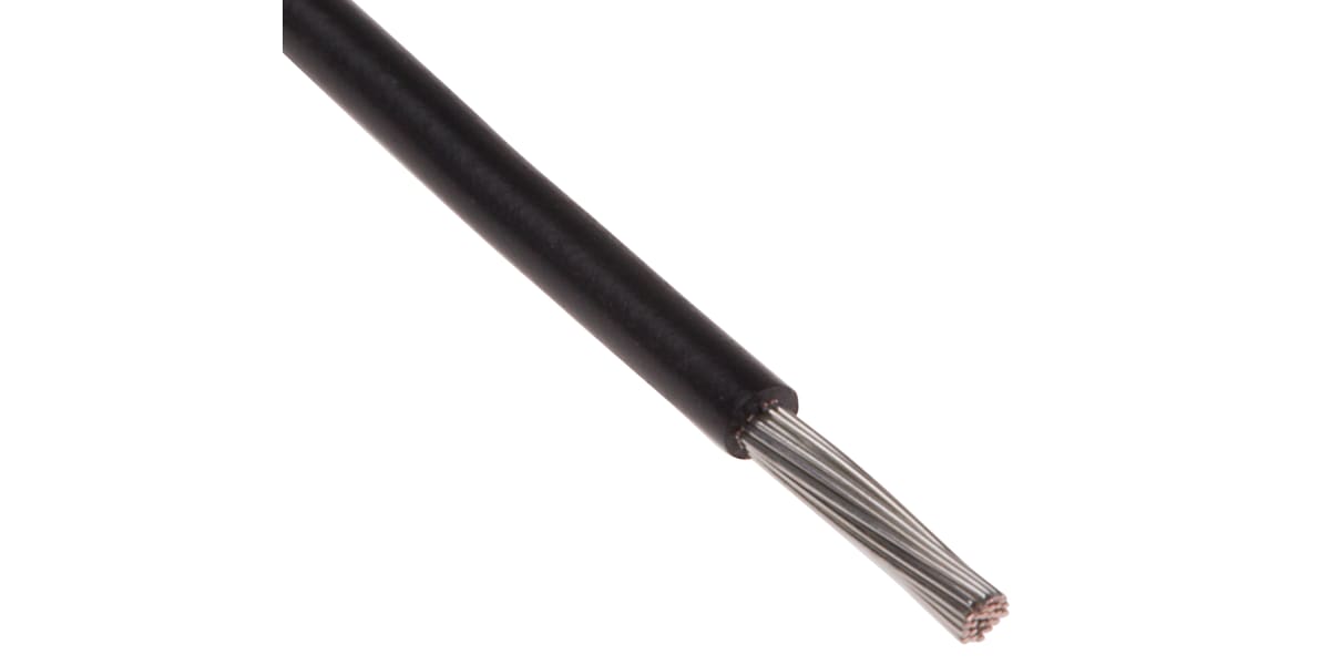 Product image for UL1429 HOOK-UP WIRE 20AWG BLACK 100M