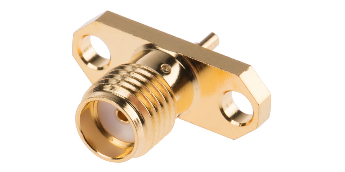 Product image for RF coaxial SMA flanged jack receptacle