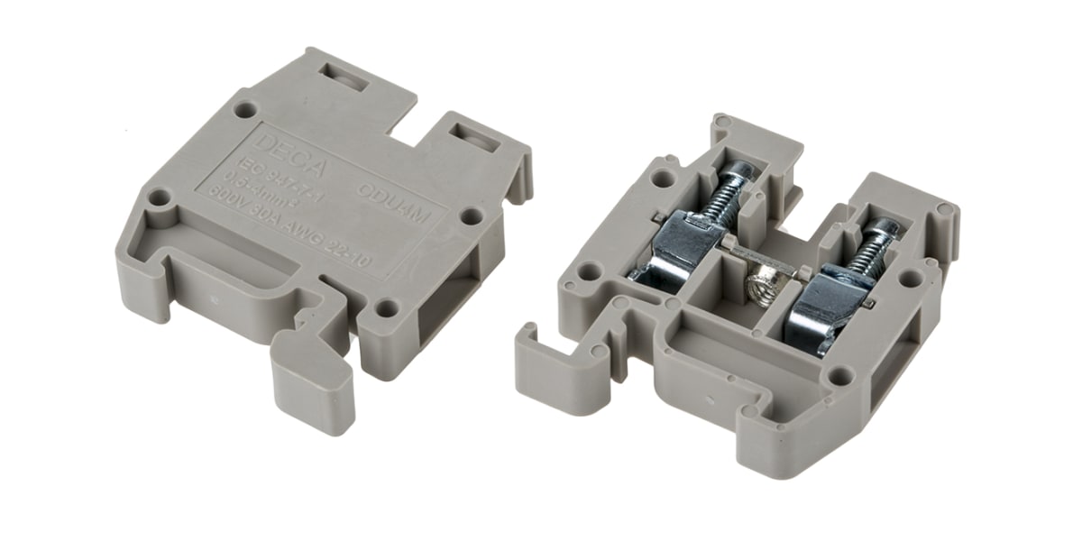 Product image for Din Rail micro Terminal Blocks 4sq.mm