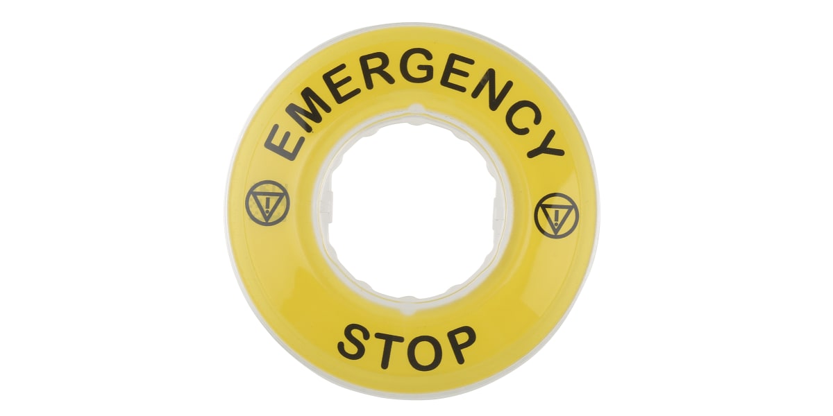 Product image for 60MM EMERGENCY STOP 3D LEGEND PLATE