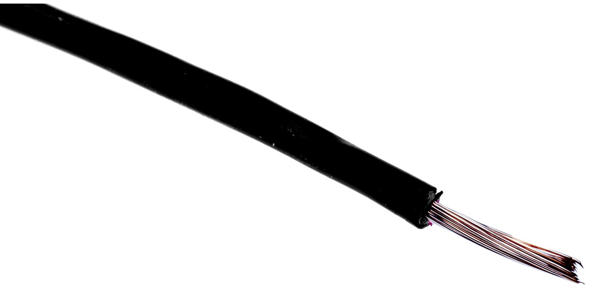 Product image for UL1569 Hook-Up wire 28AWG Black 100m