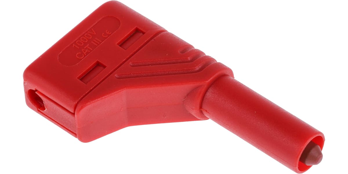 Product image for Hirschmann Test & Measurement Red Male Banana Plug - Screw Termination, 1000V ac/dc, 24A