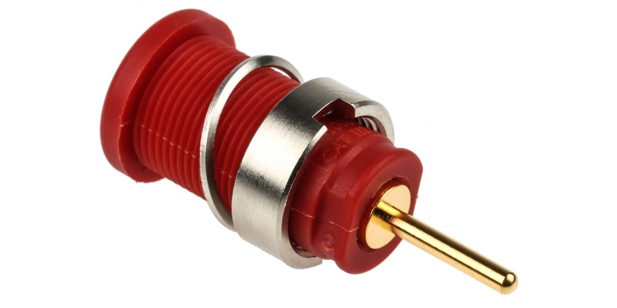 Product image for Hirschmann Test & Measurement Red Female Banana Socket - Solder Termination, 1000V ac/dc, 24A