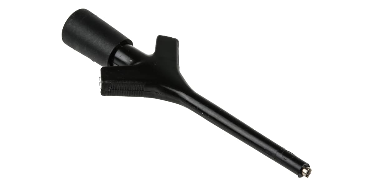 Product image for Hirschmann Test & Measurement Black Hook Clip, 2A Rating, 2mm Tip Size