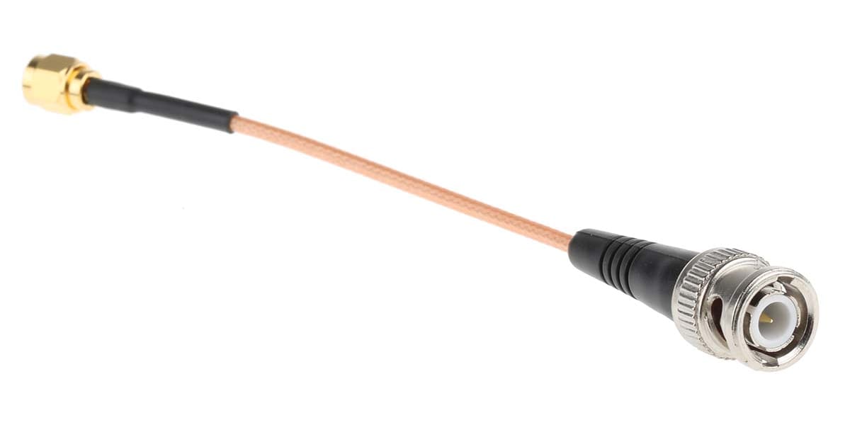 Product image for SMA PLUG - BNC PLUG LEAD RG-316 6"