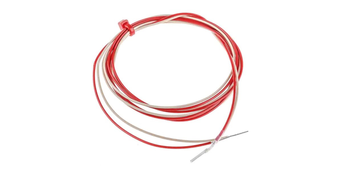 Product image for Pt1000 2x10 Class B 1000 mm leads, 7/0.2