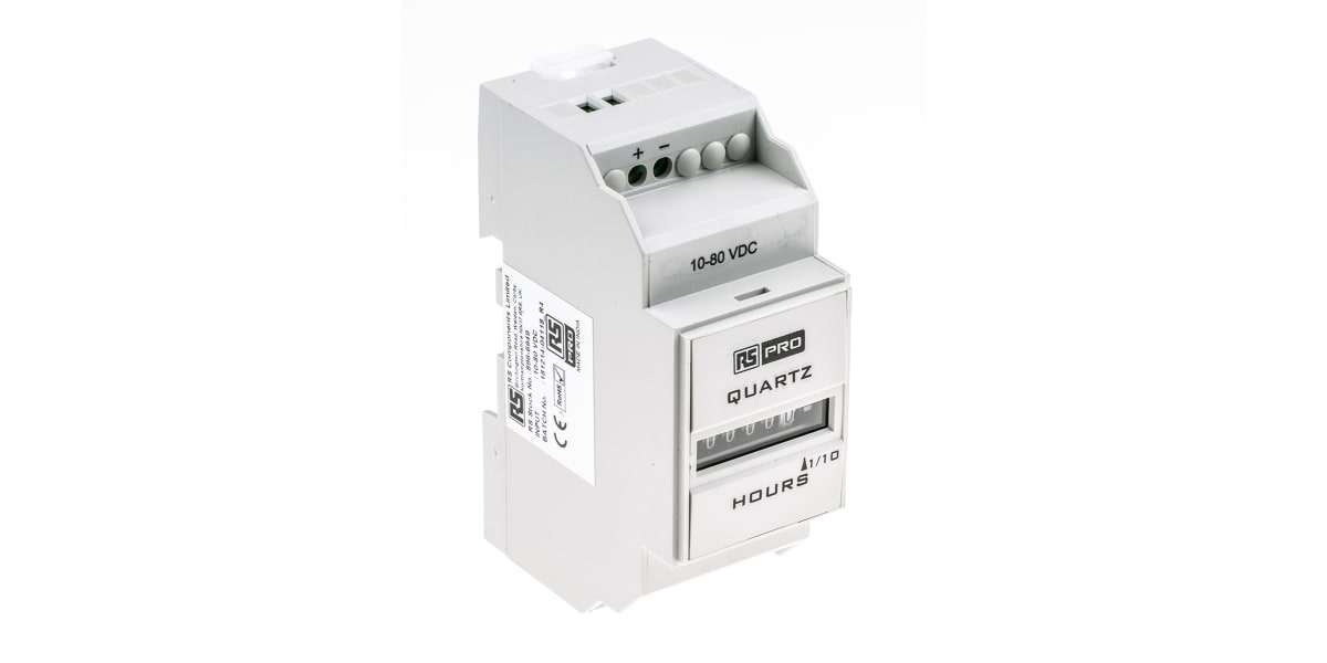 Product image for Hours Run Meter DIN rail mount 10-80Vdc