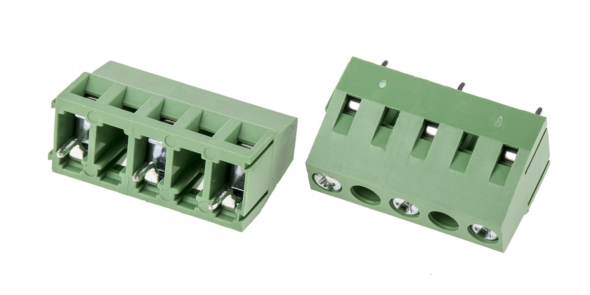 Product image for 10mm PCB terminal block, std profile, 3P