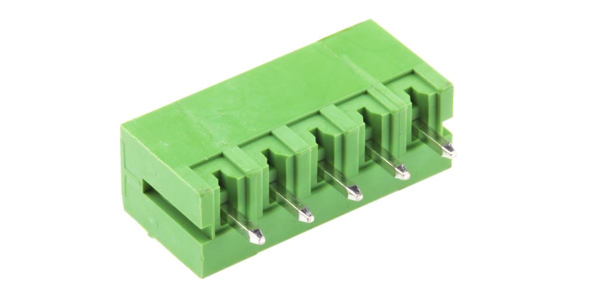 Product image for 3.81mm PCB terminal block,vert header,5P