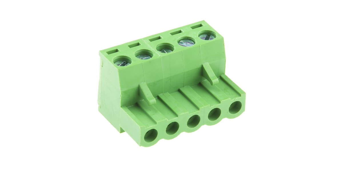 Product image for 5.08mm PCB terminal block, R/A plug, 5P