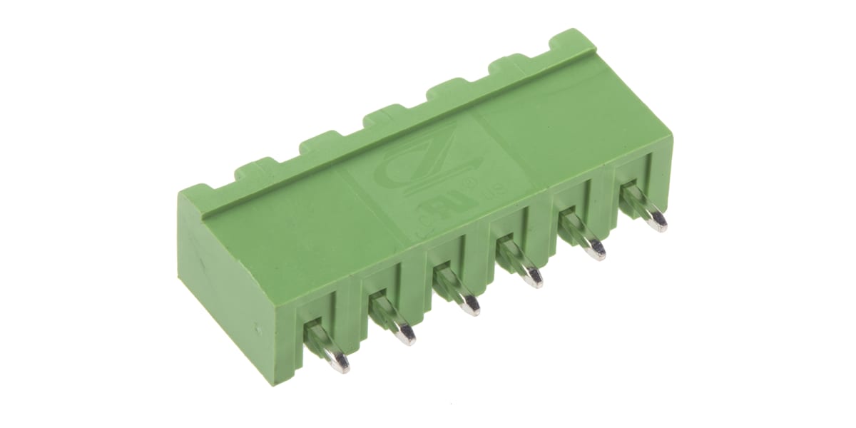 Product image for 5mm PCB terminal block, vert header, 6P