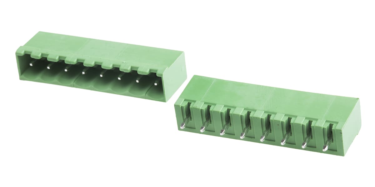 Product image for 5mm PCB terminal block, vert header, 8P