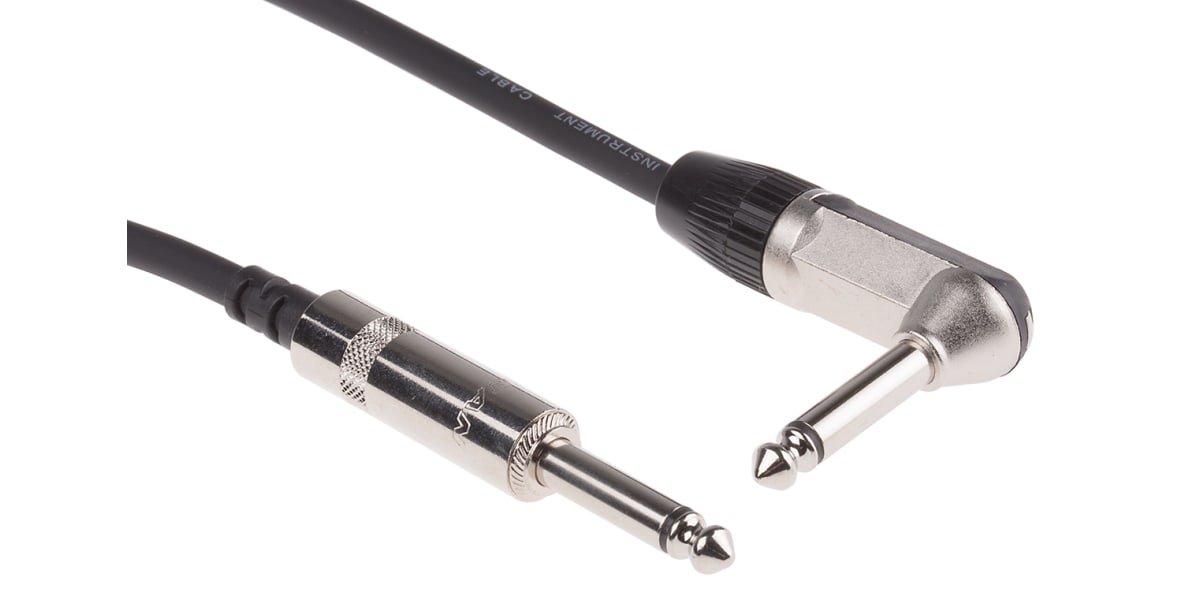 Product image for REAN 1/4 in Jack - Ang Jack Lead 3.05m