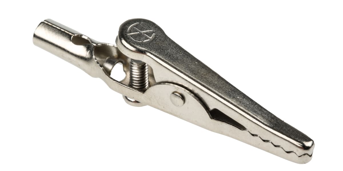 Product image for Hirschmann Test & Measurement Crocodile Clip, Nickel-Plated Steel Contact, 4A